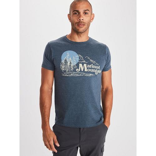 Marmot Redpoint T-Shirts For Mens Navy UNP893420